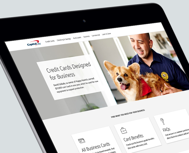 Capital One Business Homepage